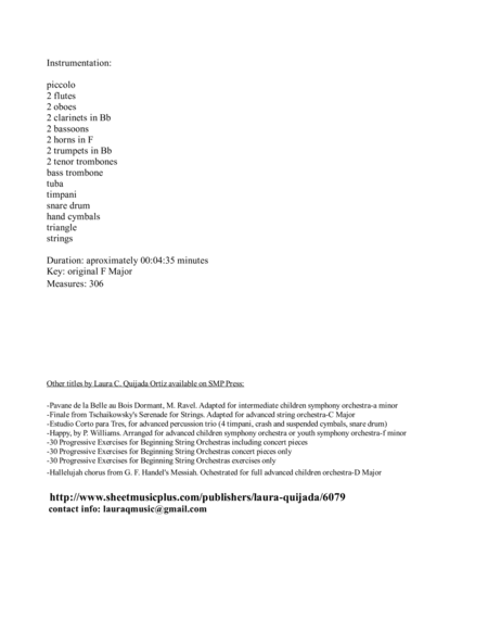 Scherzo From Tschaikowskys Symphony 4 For Full Advanced Children Symphony Orchestra Or Youth Orchestra Score Parts Page 2