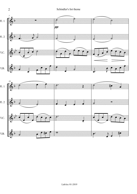 Schindlers List Flute Quartet Page 2