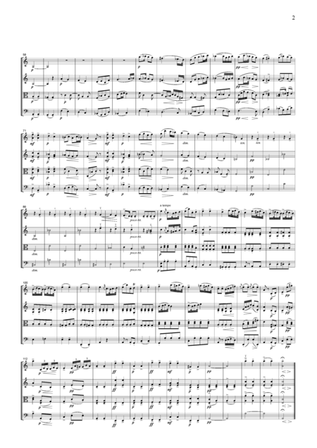 Schubert From Symphony No 9 Great 2nd Mvt For String Quartet Cs007 Page 2
