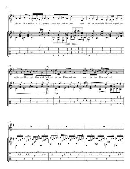 Schubert Im Fruhling For Voice And Guitar Page 2