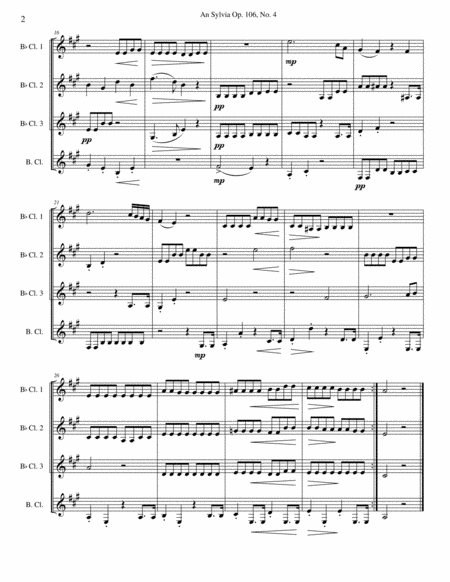 Schubert Lieder For Clarinet Quartet Page 2