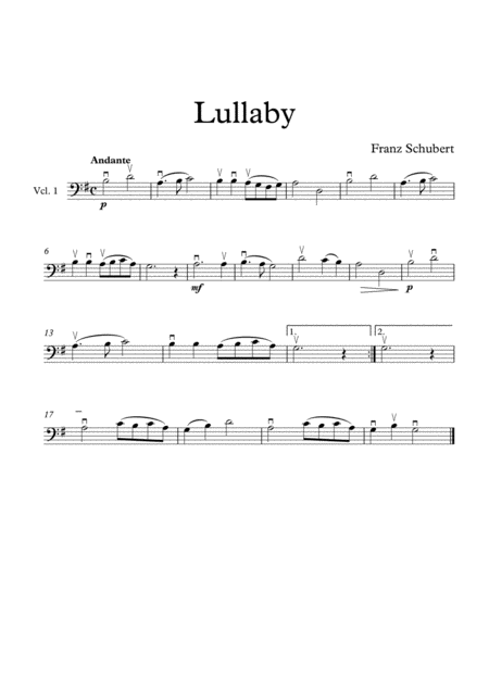 Schuberts Lullaby For Cello Trio Page 2