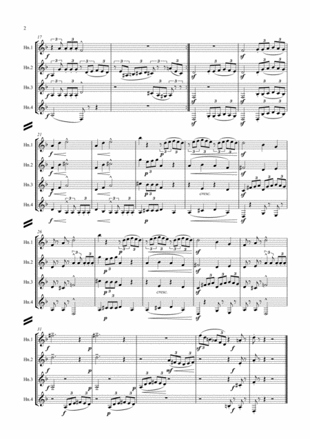 Schumann 3 Hunting Songs From Waldscenen Forest Scenes Op 82 Horn Quartet Page 2