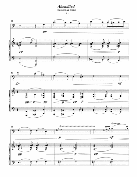 Schumann Abendlied For Bassoon Piano Page 2