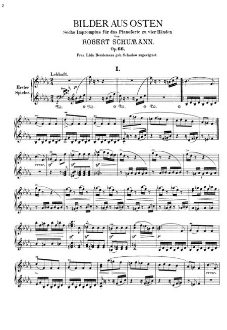 Schumann Bilder Aus Osten Op 66 Complete 4 Hands Page 2