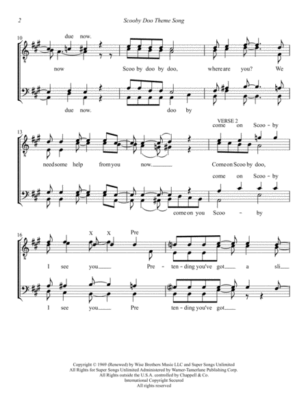 Scooby Doo Theme Song Page 2