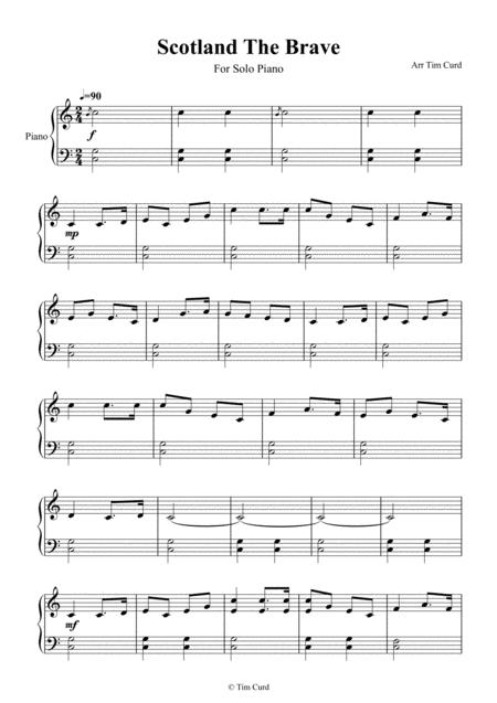 Scotland The Brave For Solo Piano Page 2