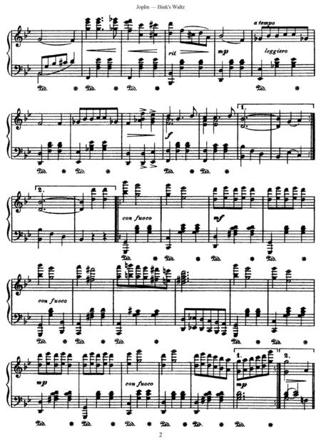 Scott Joplin Binks Waltz Original Version Page 2