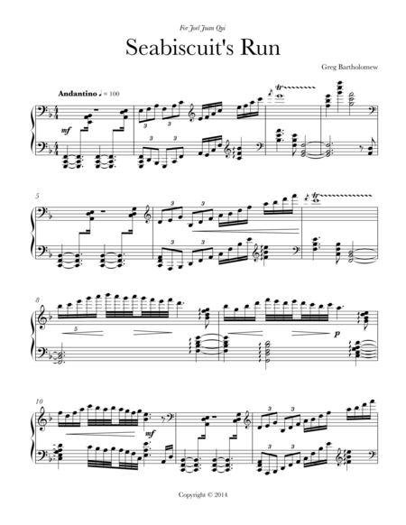 Seabiscuits Run For Solo Piano Page 2