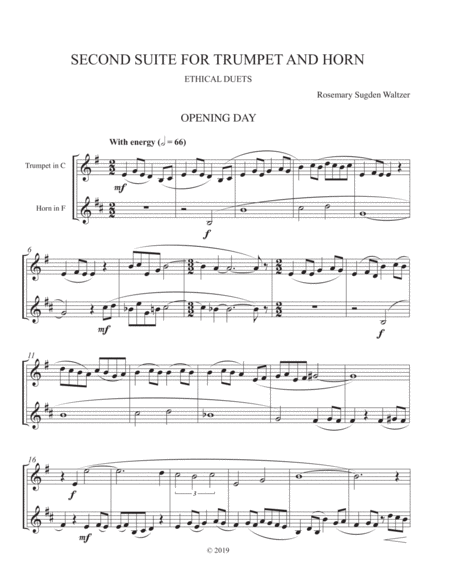 Second Suite For Trumpet And Horn Page 2