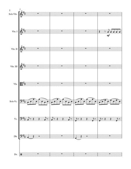 Secrets Arranged For String Orchestra Optional Drum Set Page 2