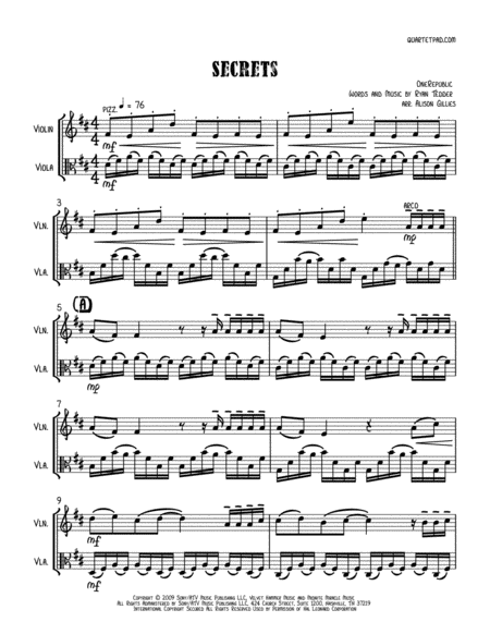 Secrets Violin And Viola Duet Page 2