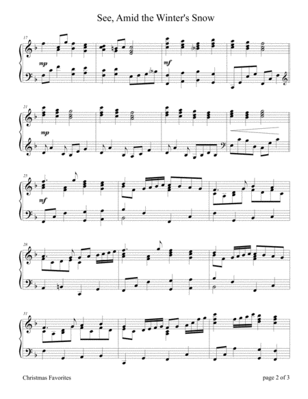 See Amid The Winters Snow Piano Solo Page 2