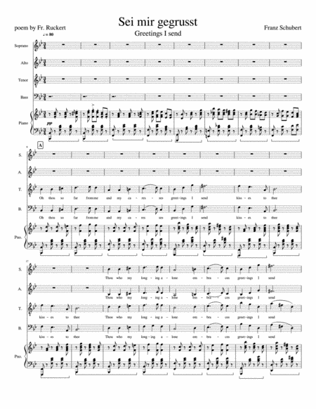 Sei Mir Gegrusst With English Lyrics And Piano Accompaniment Page 2