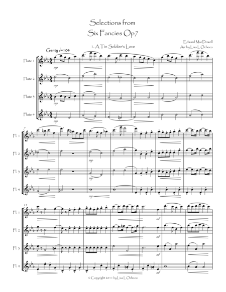 Selections From Six Fancies For Flute Quartet Page 2