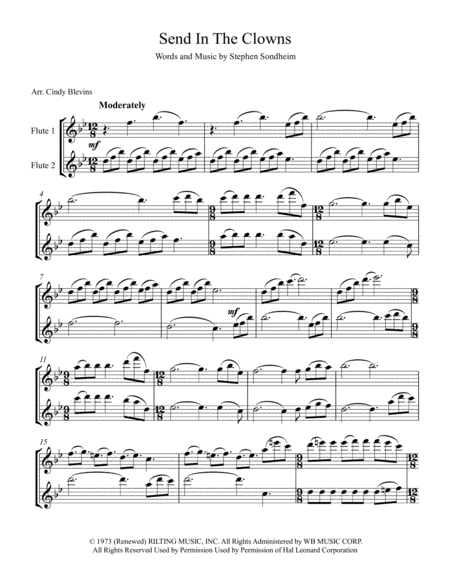 Send In The Clowns For Flute Duet Page 2