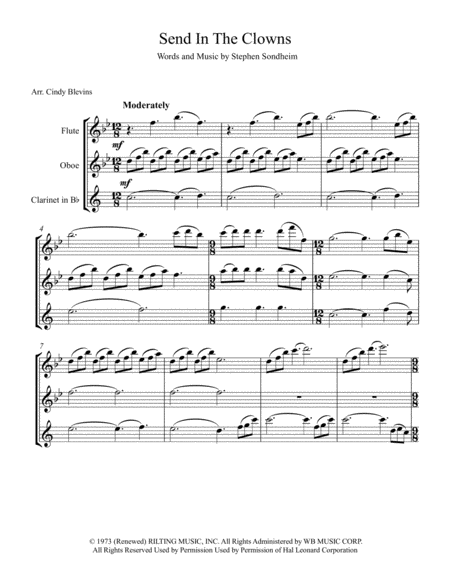 Send In The Clowns For Flute Oboe And Clarinet Page 2