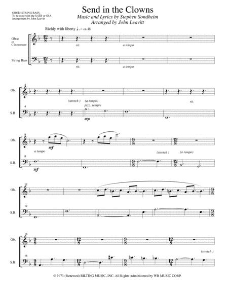 Send In The Clowns Optional Instruments Score For The Choral Arrangement By John Leavitt Page 2