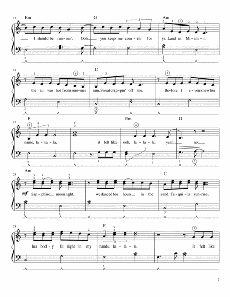 Seorita Easy Piano Page 2