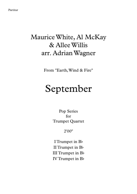 September Earth Wind Fire Trumpet Quartet Arr Adrian Wagner Page 2