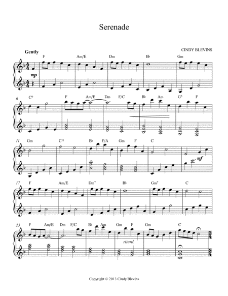 Serenade An Original Solo For Double Strung Harp Page 2