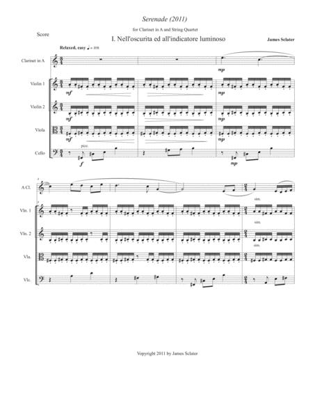 Serenade For Clarinet In A And String Quartet Page 2