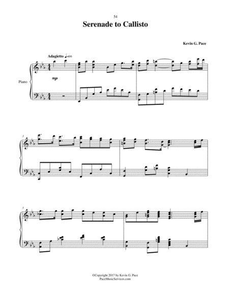 Serenade To Callisto Piano Solo Page 2