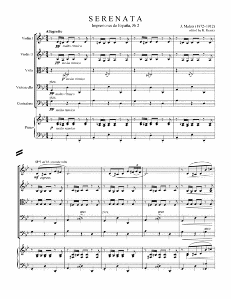 Serenata Espanola For String Quintet Orchestra And Piano Page 2