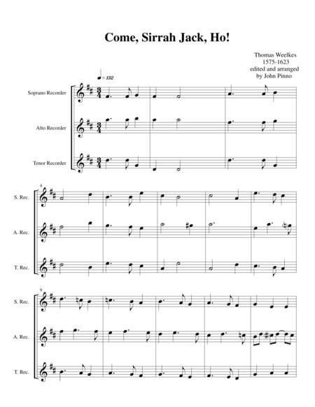 Seven Three Part Songs From The Renaissance For Recorder Trio Page 2