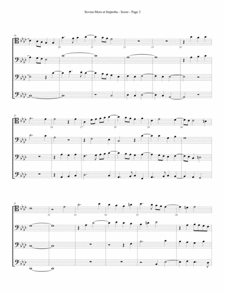 Severa Mors Et Improba For Trombone Or Low Brass Quartet Page 2