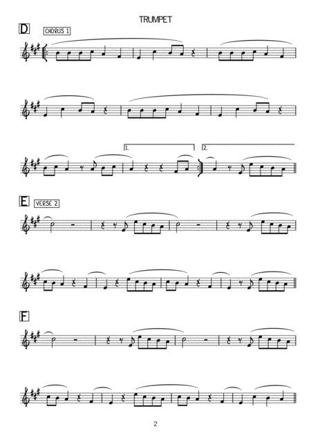 Shake It Off Trumpet Piano Page 2