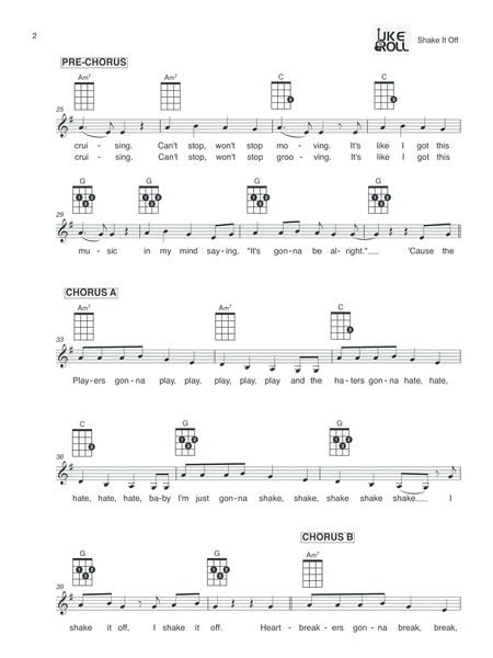 Shake It Off Ukulele U Bass Page 2