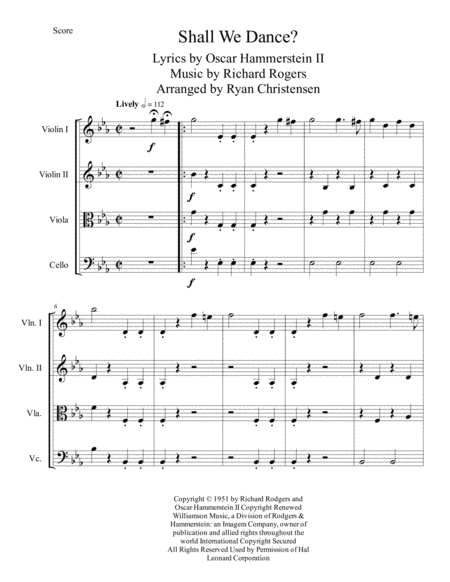 Shall We Dance String Quartet Page 2