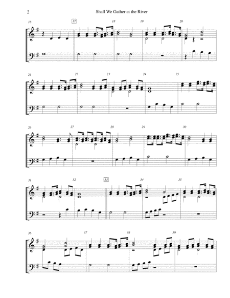 Shall We Gather At The River For 2 Octave Handbell Choir Page 2