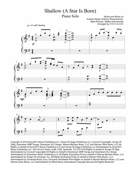 Shallow A Star Is Born Piano Page 2