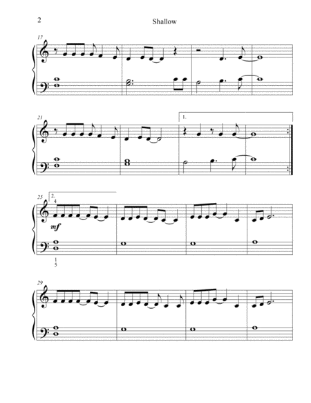 Shallow Beginner Big Note Piano Page 2