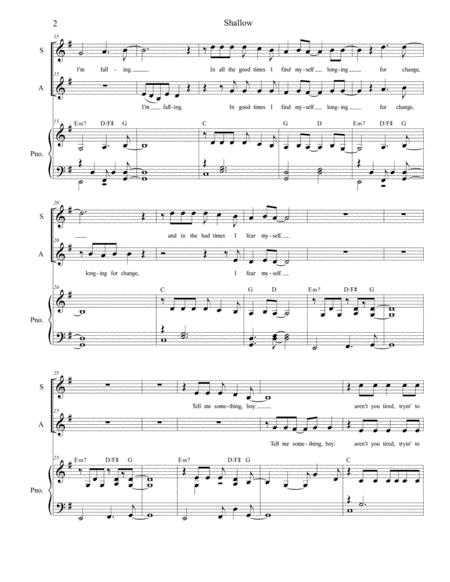 Shallow Duet For Soprano And Alto Solo Page 2