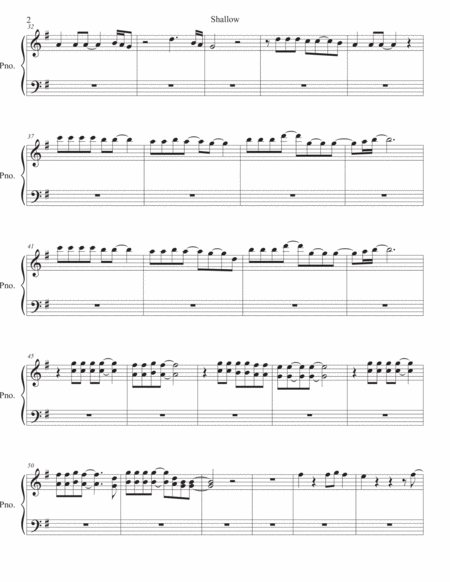 Shallow Piano Original Key Page 2