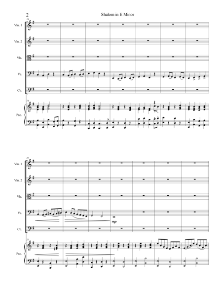 Shalom In E Minor Page 2