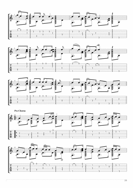 Shape Of You Fingerstyle Guitar Solo Page 2