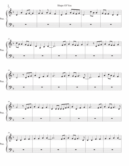 Shape Of You Piano Page 2