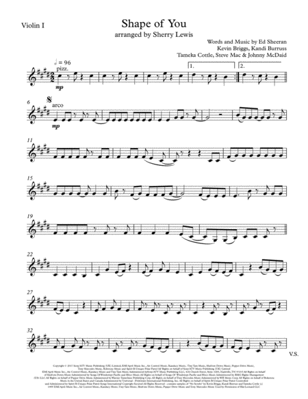 Shape Of You String Quartet For String Quartet Page 2