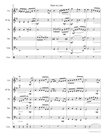 Share My Yoke Brass Quintet Page 2