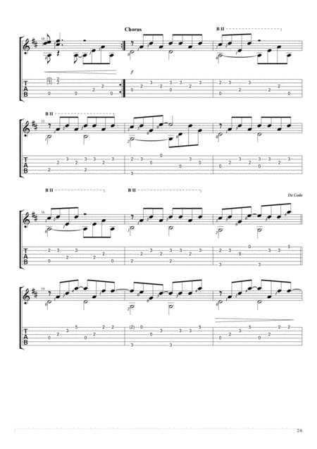 She Will Be Loved Fingerstyle Guitar Solo Page 2