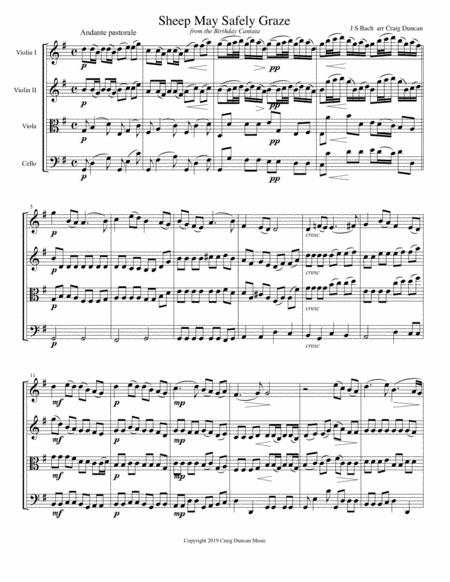 Sheep May Safely Graze String Quartet Or Trio Page 2