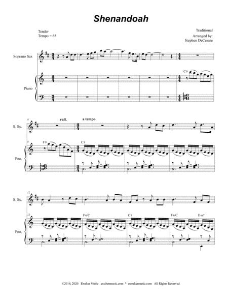 Shenandoah For Soprano Saxophone And Piano Page 2