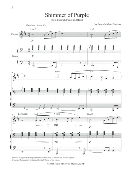 Shimmer Of Purple Clarinet Piano Bass Page 2