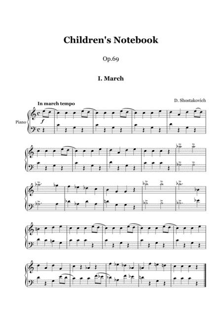 Shostakovich Childrens Notebook Op 69 Piano Solo Page 2