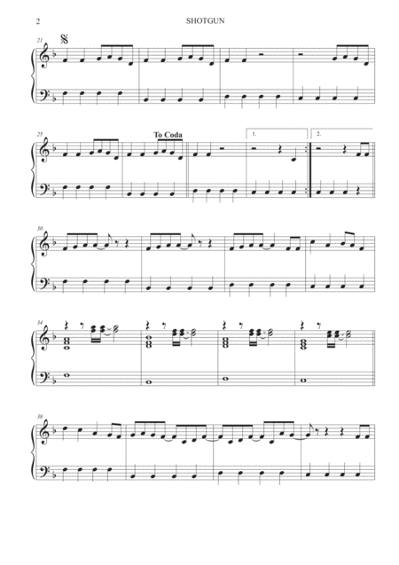 Shotgun Easy Piano Page 2