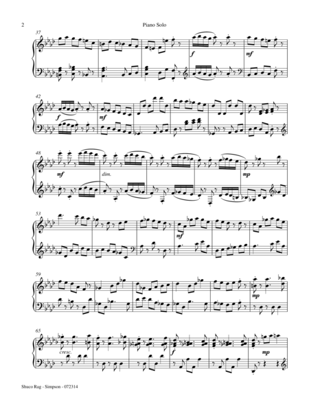 Shugo Rag For Piano Solo Page 2